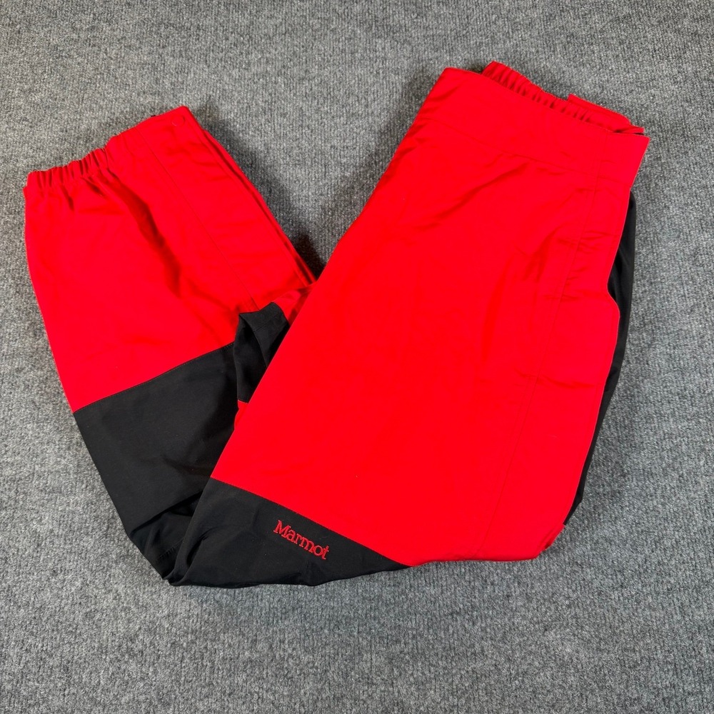 Marmot Alpinist Gore-Tex Pants Mens Medium Red Shell Style 8100 Ski Snow #3793